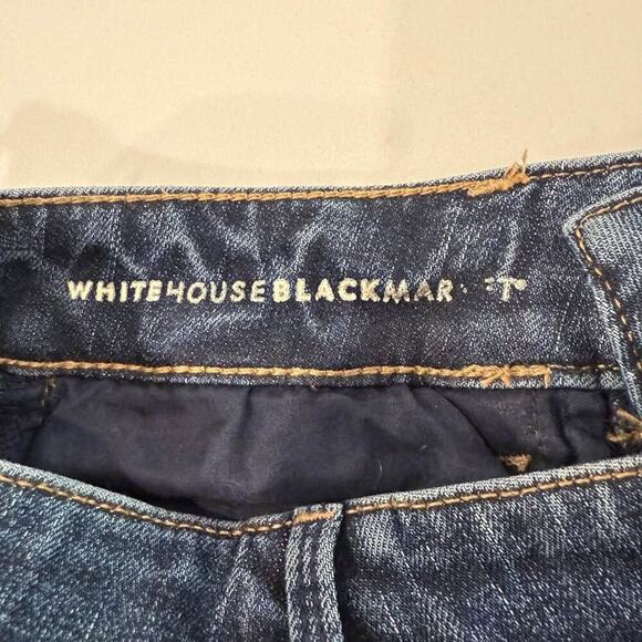 White House Black Market TheStraight Crop Embellished Denim Jeans Womens 0P Blue - Picture 9 of 10